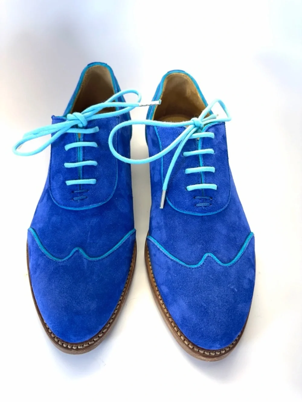 The Office of Angela Scott Blue Lace Up Loafers